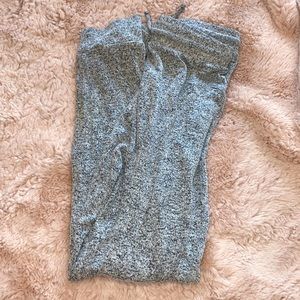 Gray soft fluffy fleece sweatpants adjustable!